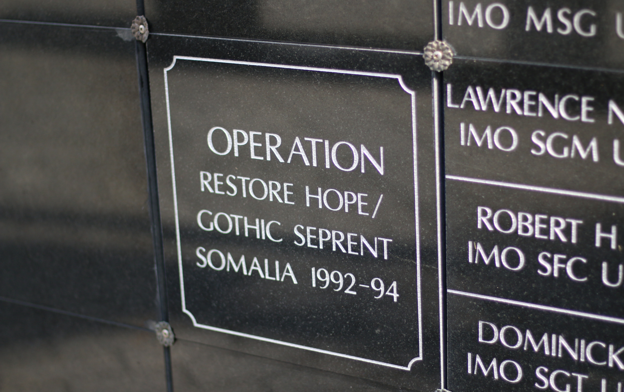 Views of the Special Operations Memorial