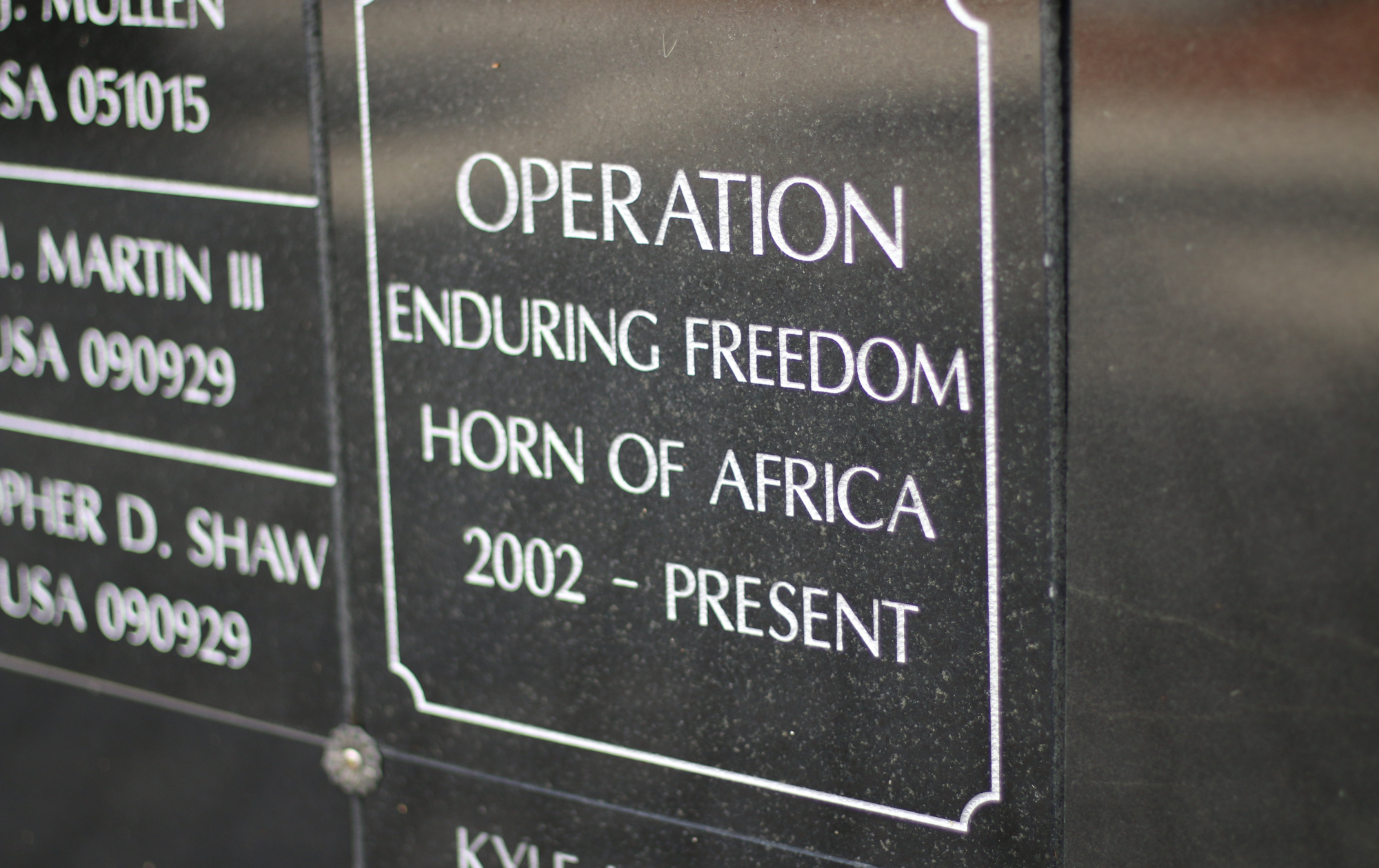 Views of the Special Operations Memorial